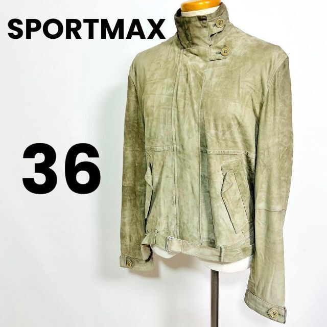 SPORTMAX スポーツマックス　レディース　レザージャケット　2サイズ