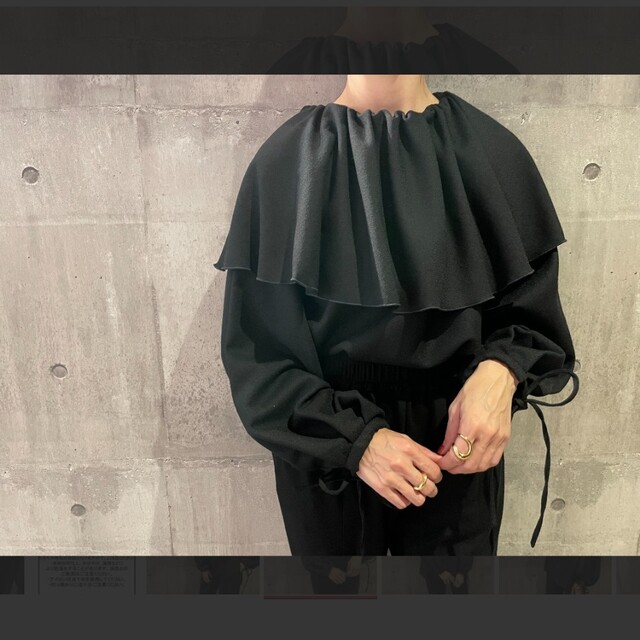 DEUXIEME CLASSE(ドゥーズィエムクラス)のella エラ georgette cape pullover プルオーバー レディースのトップス(カットソー(長袖/七分))の商品写真