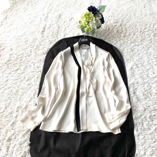 Max Mara - 新品タグ付き‼️最高級 白タグ マックスマーラ シルク100