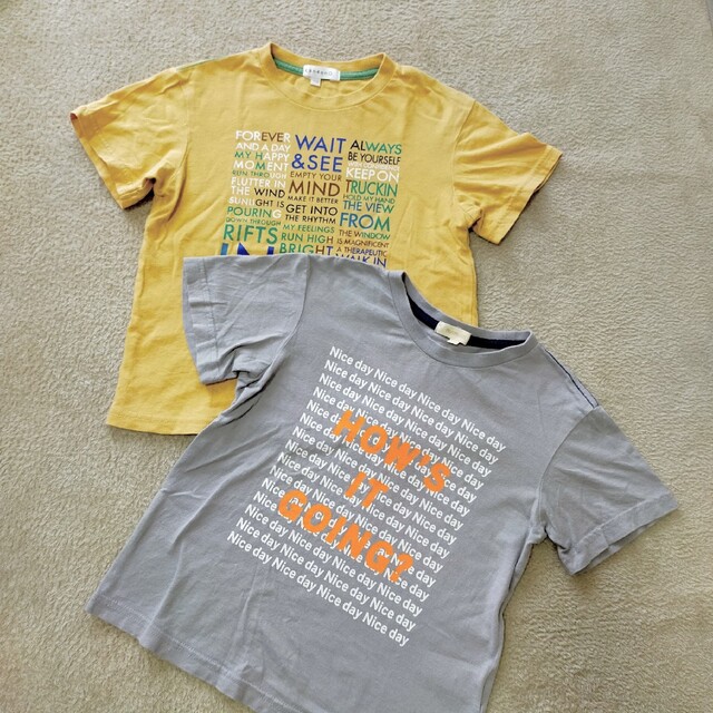 HusHush(ハッシュアッシュ)の110cm半袖Tシャツ2枚セット キッズ/ベビー/マタニティのキッズ服男の子用(90cm~)(Tシャツ/カットソー)の商品写真