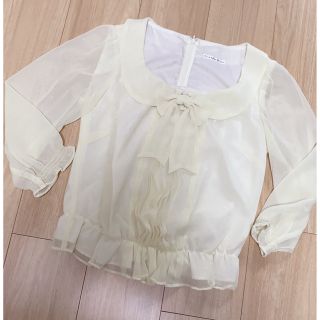 ウィルセレクション(WILLSELECTION)のウィルセレクション ★ 襟 リボン シフォン ラメ ブラウス(シャツ/ブラウス(長袖/七分))