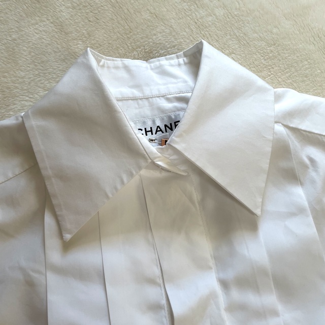 極美品♡ CHANEL ノースリーブ ドレスシャツ ブラウス36
