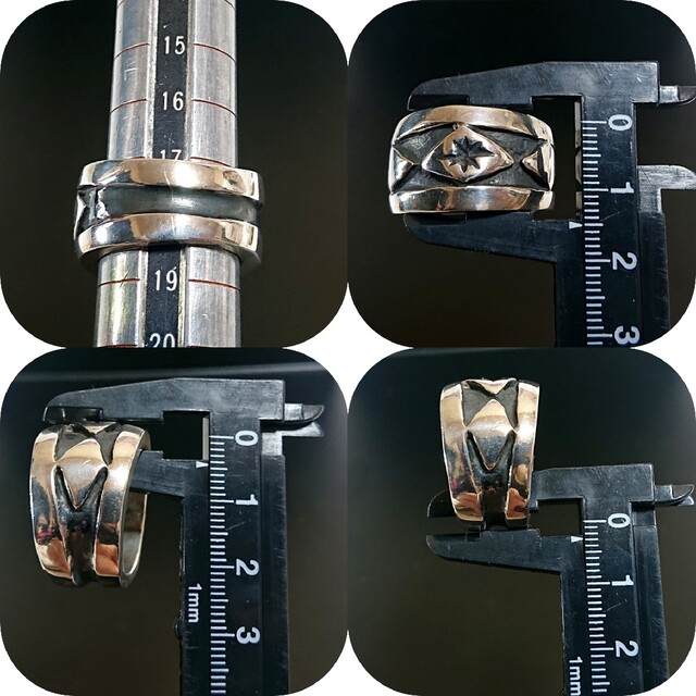 5162 SILVER925 超重厚 サンバーストリング17.5号シルバー925 メンズのアクセサリー(リング(指輪))の商品写真