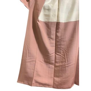 527.【特選】小千谷紬 横段 真綿 絵絣 草花文様 手縫い仕立て