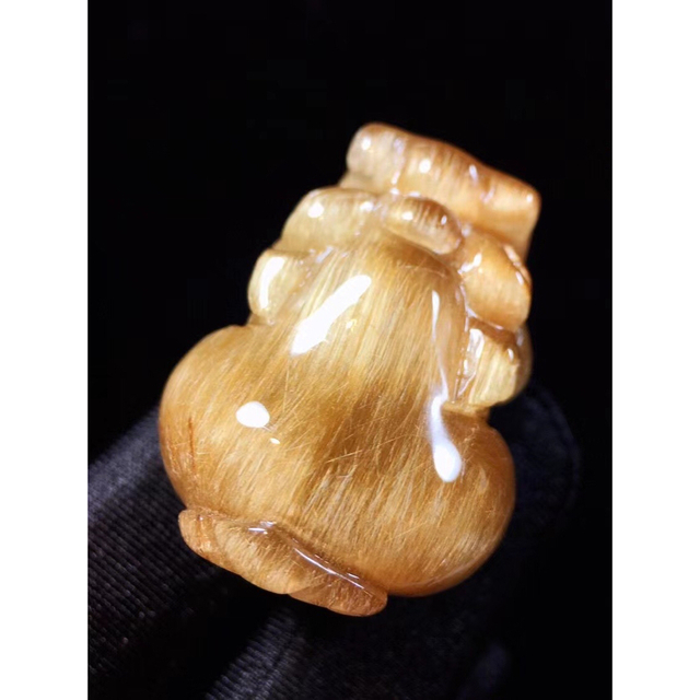 ⭐︎【天然】ゴールド ルチル クオーツ ルース 貔貅 26.6g | www