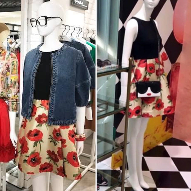 新品 alice+olivia ポピージャカード コンボワンピースドレス 花柄2
