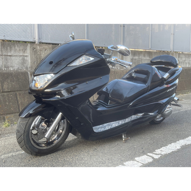 バイクブラックカラーカスタム‼︎ 【YAMAHA マジェスティ】カチアゲマフラー‼︎