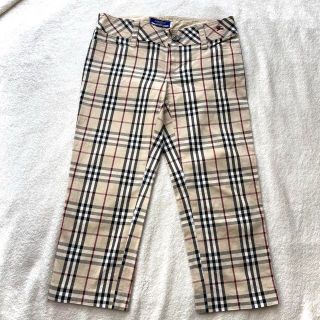 バーバリーブルーレーベル(BURBERRY BLUE LABEL)のバーバリー ブルーレーベル パンツ コットン 綿 サイズ34 ノバチェック(カジュアルパンツ)