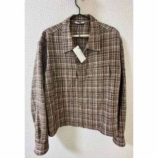 オーラリー(AURALEE)の値下げ AURALEE LINEN SILK CHECK ZIP BLOUSON(ブルゾン)