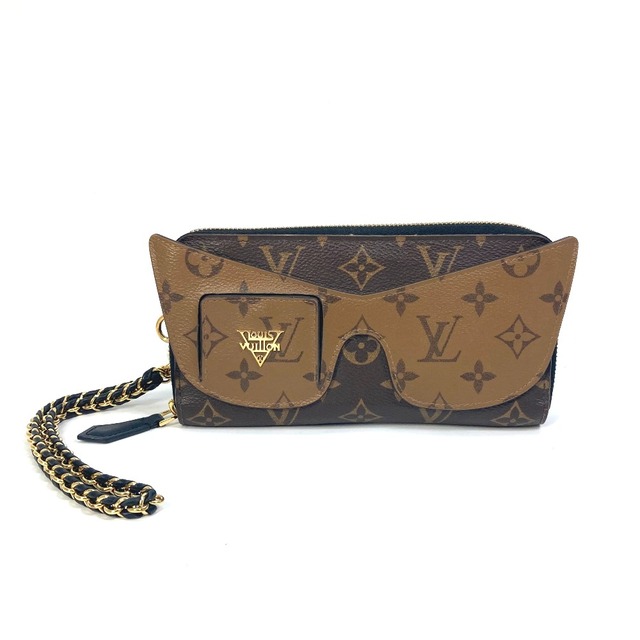 ルイヴィトン LOUIS VUITTON ジッピーウォレット シャディ M68796 モノグラムリバース 長財布 モノグラムリバースキャンバス ブラウン