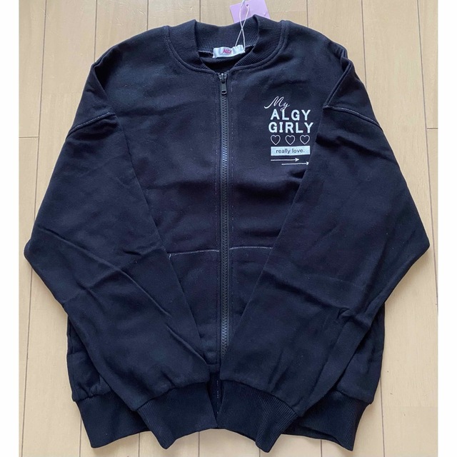 ALGY(アルジー)のアルジー 配色ステッチフードレスパーカー サイズXS(135〜145) キッズ/ベビー/マタニティのキッズ服女の子用(90cm~)(ジャケット/上着)の商品写真