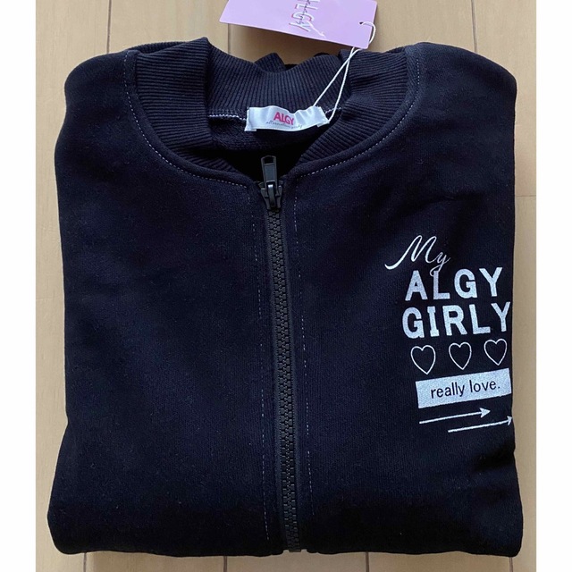 ALGY(アルジー)のアルジー 配色ステッチフードレスパーカー サイズXS(135〜145) キッズ/ベビー/マタニティのキッズ服女の子用(90cm~)(ジャケット/上着)の商品写真