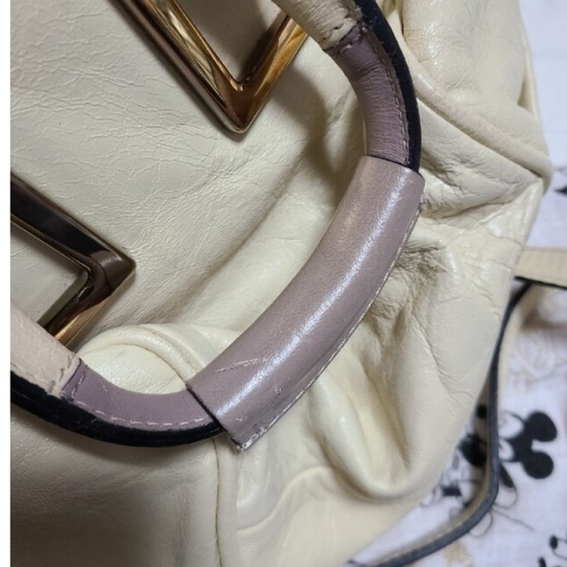 美品 Chloe クロエ エテル 白 ホワイト クリーム ショルダーバッグ-