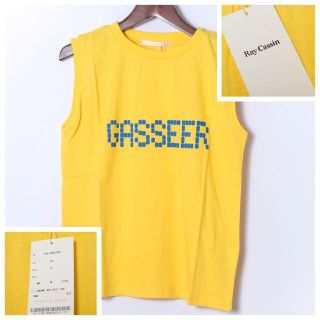 レイカズン(RayCassin)のG0352 レイカズン ノースリーブ イエロー×ブルー タグ付き サイズFREE(Tシャツ(半袖/袖なし))