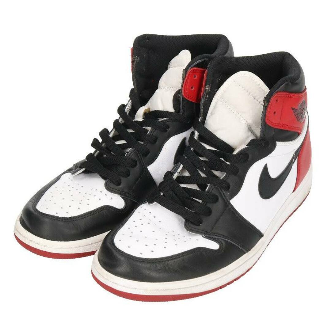 ナイキ  AIR JORDAN 1 RETRO HIGH OG BLACK TOE 555088-125 エアジョーダン1レトロハイオージーつま黒スニーカー メンズ 28.5cm