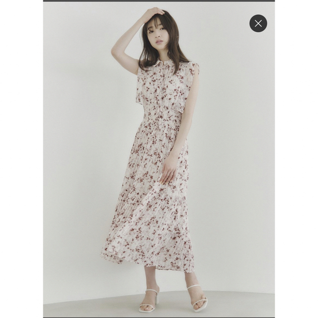 新品未使用】SNIDEL Sustainableフリルプリーツワンピース - ロング