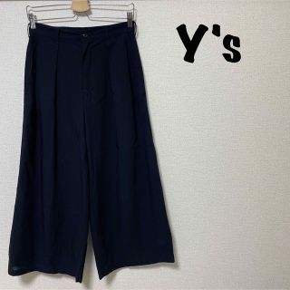 ワイズ(Y's)のY's ワイズ ウール タック入り ワイドパンツ スラックス 極太 デザイナーズ(スラックス)