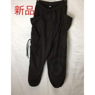 新品 サルエル　タイ　パンツ コットン100% ブラック(サルエルパンツ)