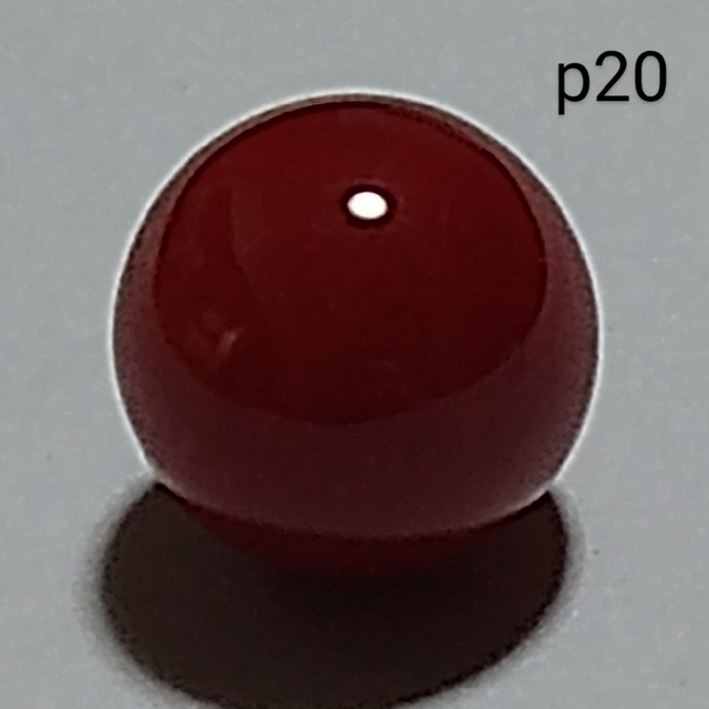 デメキンさま専用 p20 血赤 11.2mm 煌珊瑚 片穴 球