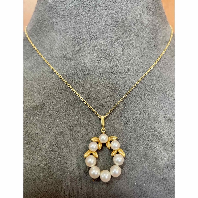 ミキモト k18金ネックレス アコヤ真珠 美品