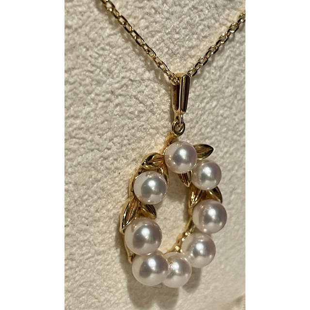 ミキモト k18金ネックレス アコヤ真珠 美品