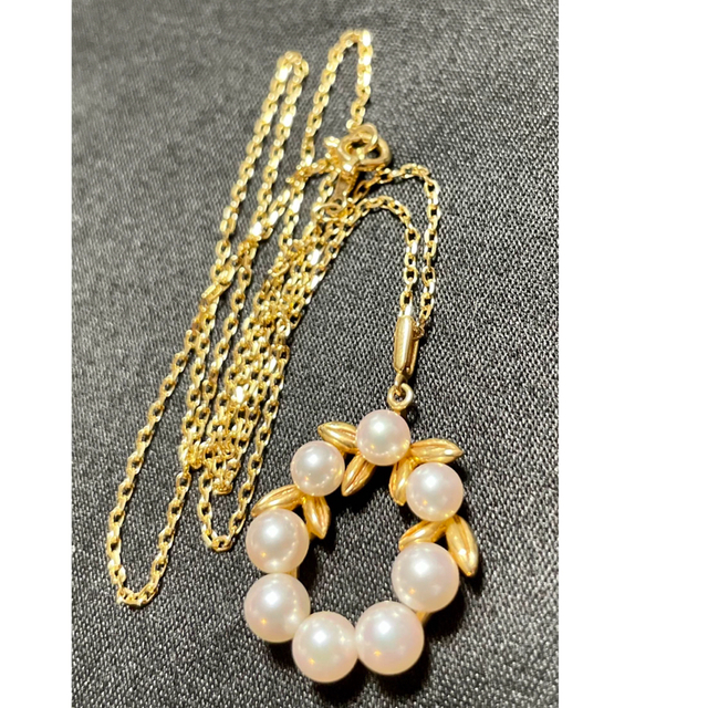ミキモト k18金ネックレス アコヤ真珠 美品