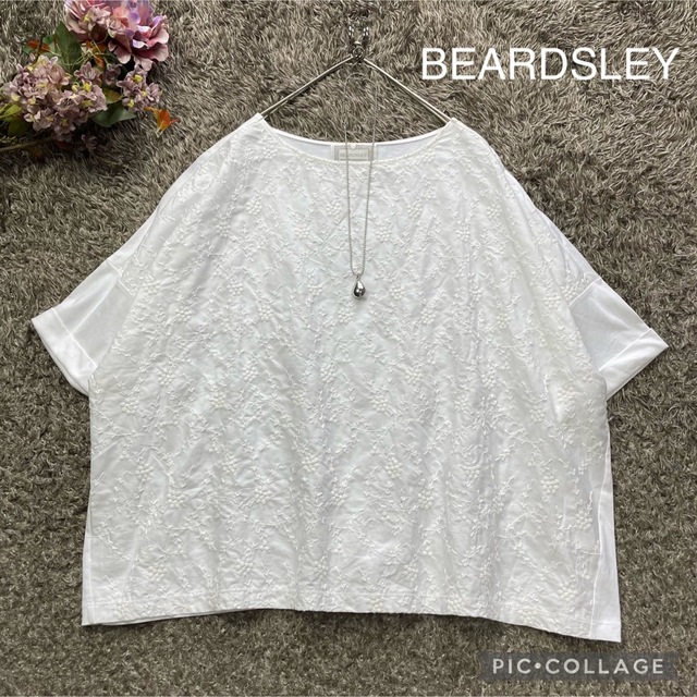 39ビアズリー beardsley フロント刺繍　カットソー　ゆったりシルエット