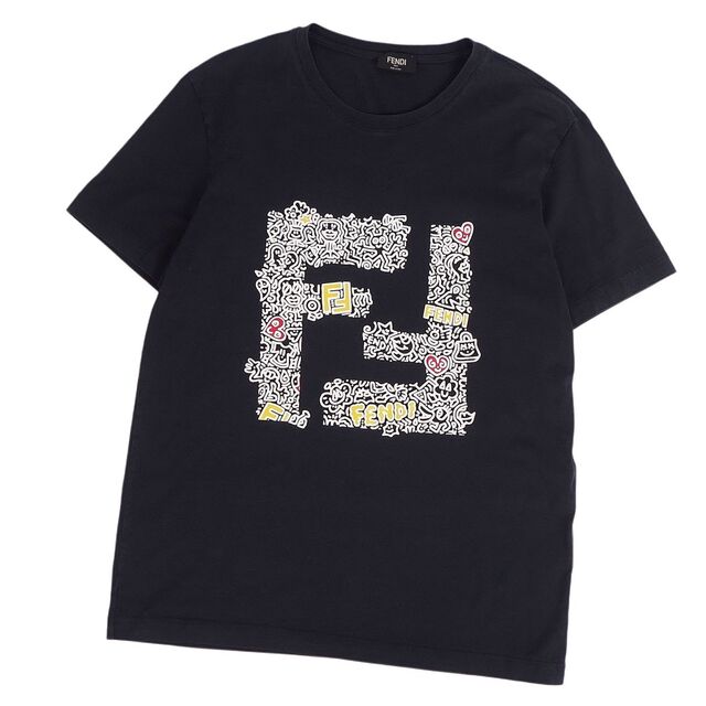 FENDI フェンディ Tシャツ 半袖 カットソー ロゴ ズッカ ホワイト 白