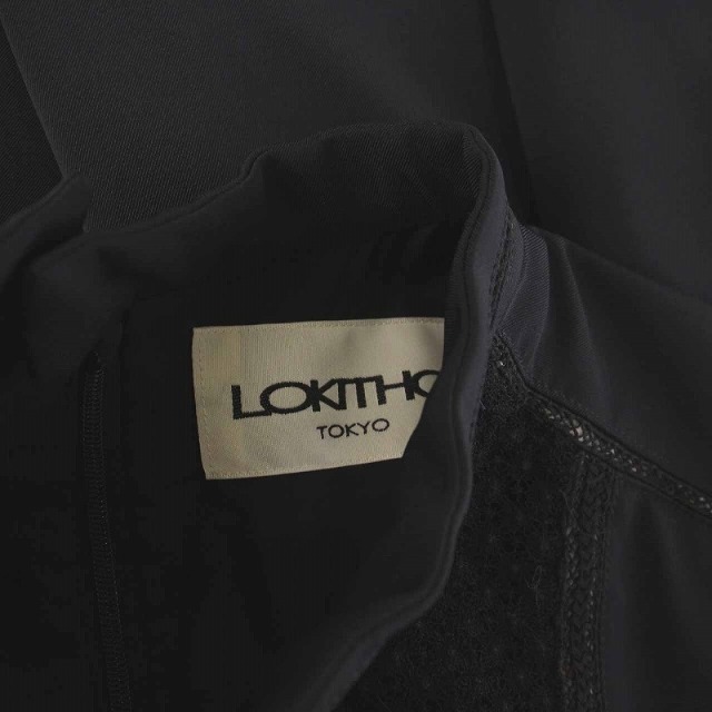 LOKITHO ロキト 長袖ロングワンピース ドレス レース ベルト付き