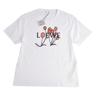 ロエベ(LOEWE)の未使用 ロエベ LOEWE Tシャツ ハーバリウム 22SS ロゴ 刺繍 半袖 ハーフスリーブ コットン トップス メンズ XL ホワイト(Tシャツ/カットソー(半袖/袖なし))