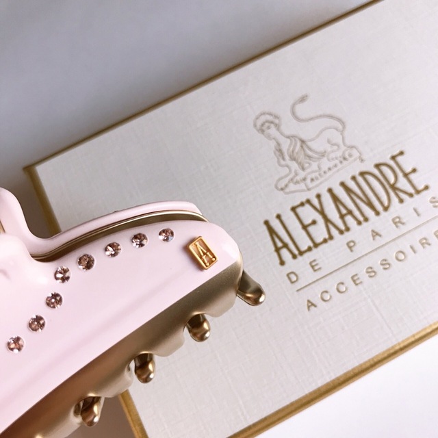 新品 M 桃色 ALEXANDRE DE PARIS ヘアクリップ ピンク 4