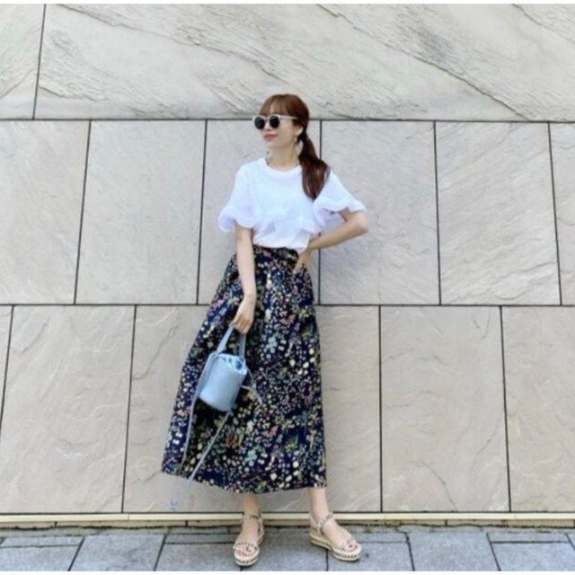 FRAY I.D(フレイアイディー)のBayBee ladyJacquardskirt(flower pattern） レディースのスカート(ロングスカート)の商品写真