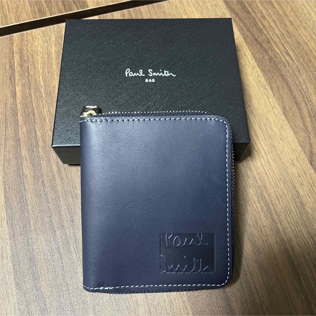 新品 未開封 Paul Smith ブライトストライププラー 2つ折り財布