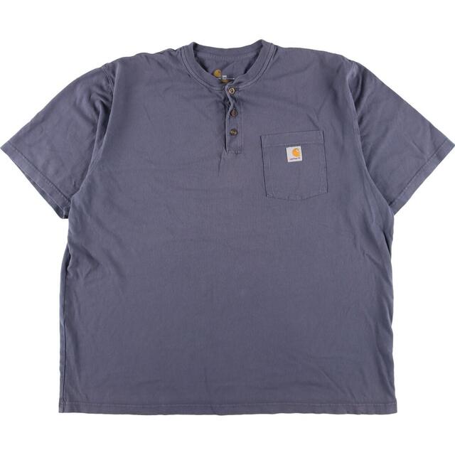 カーハート Carhartt ORIGINAL FIT ヘンリーネック 半袖 ワンポイントロゴポケットTシャツ メンズXXL /eaa322609