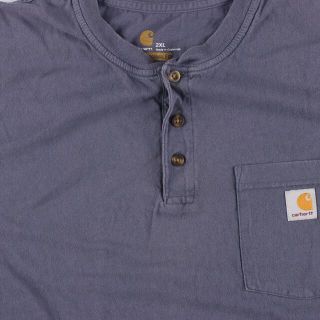 ビッグサイズ カーハート Carhartt ORIGINAL FIT ヘンリーネック 半袖 ポケットTシャツ メンズXXL /eaa324437