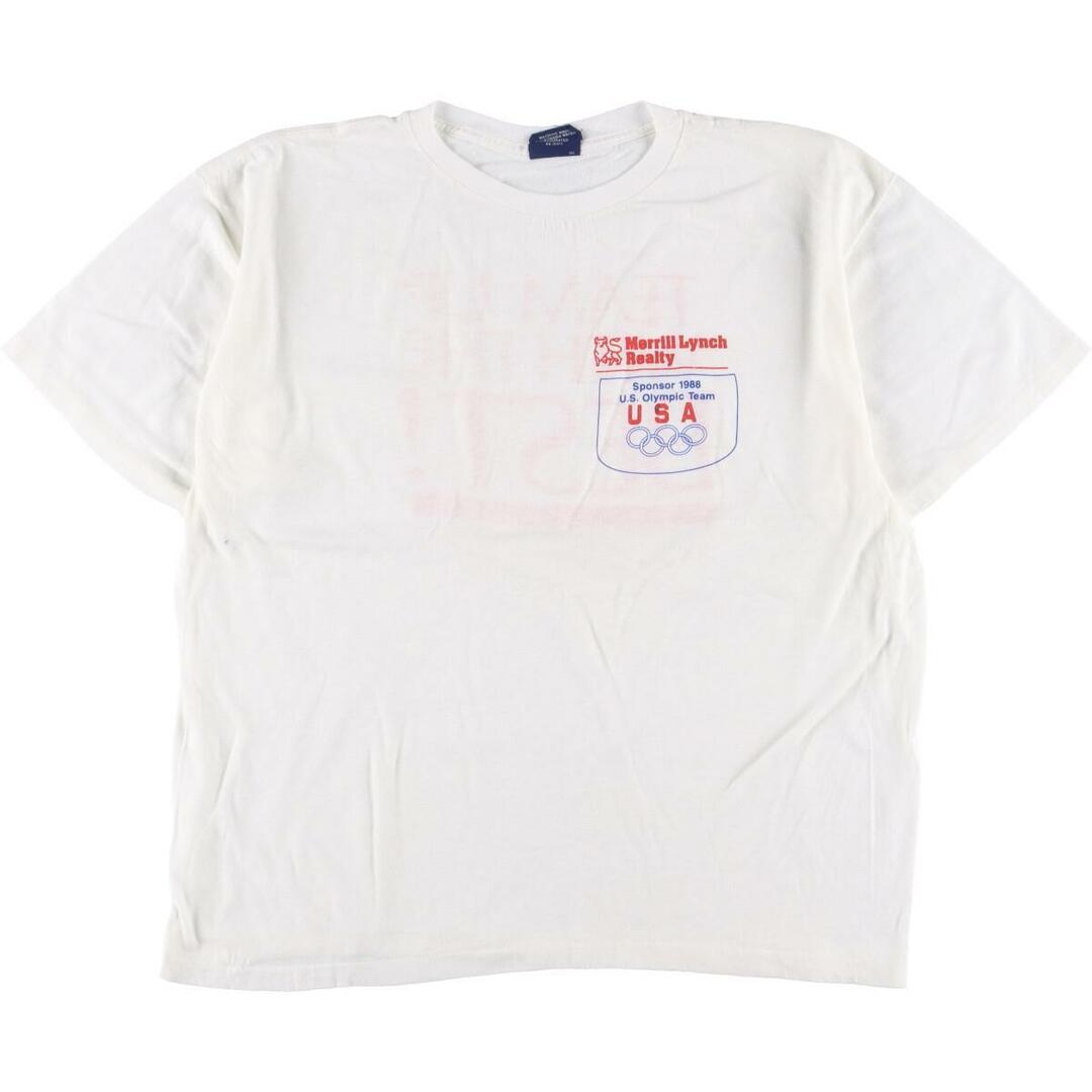 SNEAKERS U.S.オリンピックチーム Merrill Lynch メリルリンチ 両面プリント スポーツプリントTシャツ USA製 メンズM /eaa321363