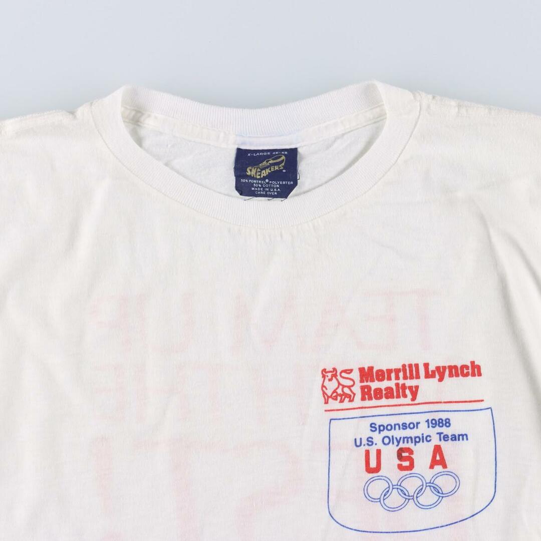 SNEAKERS U.S.オリンピックチーム Merrill Lynch メリルリンチ 両面プリント スポーツプリントTシャツ USA製 メンズM /eaa321363