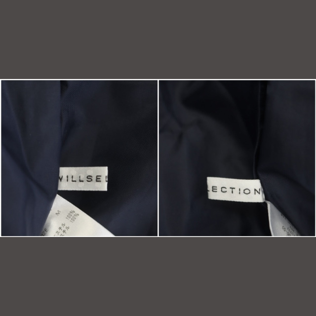 WILLSELECTION(ウィルセレクション)のウィルセレクション ペプラム タイトスカート ひざ丈 タック M 紺 レディースのスカート(ひざ丈スカート)の商品写真