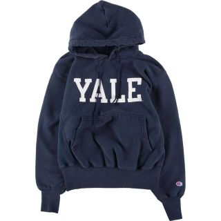 チャンピオン(Champion)の古着 チャンピオン Champion リバースウィーブ YALE イエール大学 カレッジ スウェットプルオーバーパーカー レディースM /eaa315493(トレーナー/スウェット)