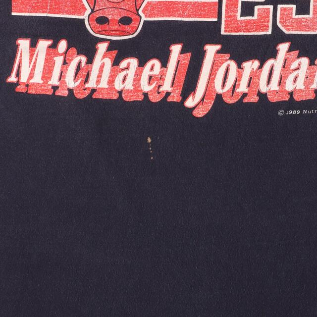 NUTMEG NBA CHICAGO BULLS シカゴブルズ MICHAEL JORDAN マイケルジョーダン スポーツプリントTシャツ USA製 メンズS /eaa322616