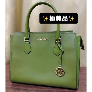 極美　MICHAEL KORS 2wayバッグ　本革　ゴールド金具 A4収納可