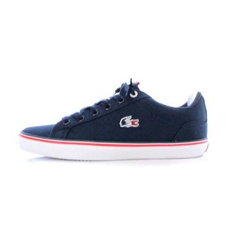 ラコステ(LACOSTE)のラコステ LACOSTE スニーカー ローカット キャンバス UK4 紺(スニーカー)