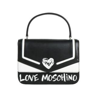 モスキーノ(MOSCHINO)のLOVE MOSCHINO ラブモスキーノ ハンドバッグ ブラック ホワイト(ハンドバッグ)