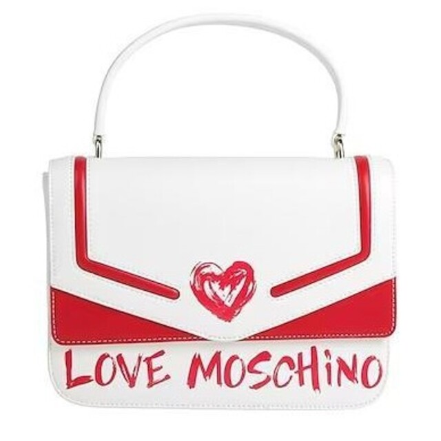 LOVE MOSCHINO ラブモスキーノ ハンドバッグ レッド ホワイト