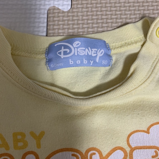 Disney(ディズニー)のディズニー　ミッキー　ベビー　キッズ　ロンT  カットソー　トップス　イエロー キッズ/ベビー/マタニティのベビー服(~85cm)(Ｔシャツ)の商品写真