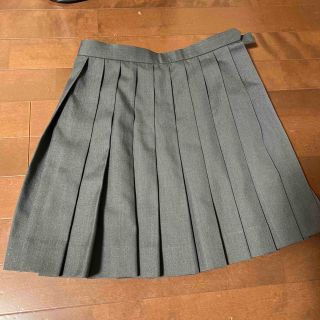 制服 プリーツスカート グレー 女子(ひざ丈スカート)