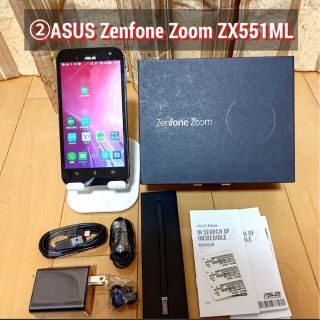 エイスース(ASUS)の②ASUS ZenFone Zoom ZX551ML Z00XS　SIMフリー(スマートフォン本体)