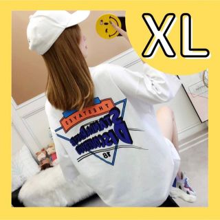 レディース 半袖　Tシャツ 韓国　オーバーサイズ　ストリート　白 ホワイト(Tシャツ(半袖/袖なし))