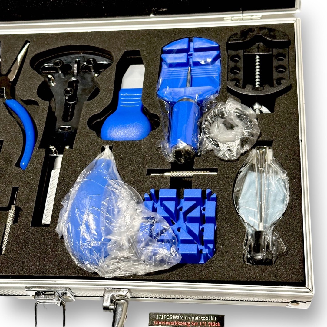 未使用品! ETEPON 時計 修理 工具 セット アルミ ケース 未使用品! ETEPON 時計 修理 工具 セット アルミ ケース