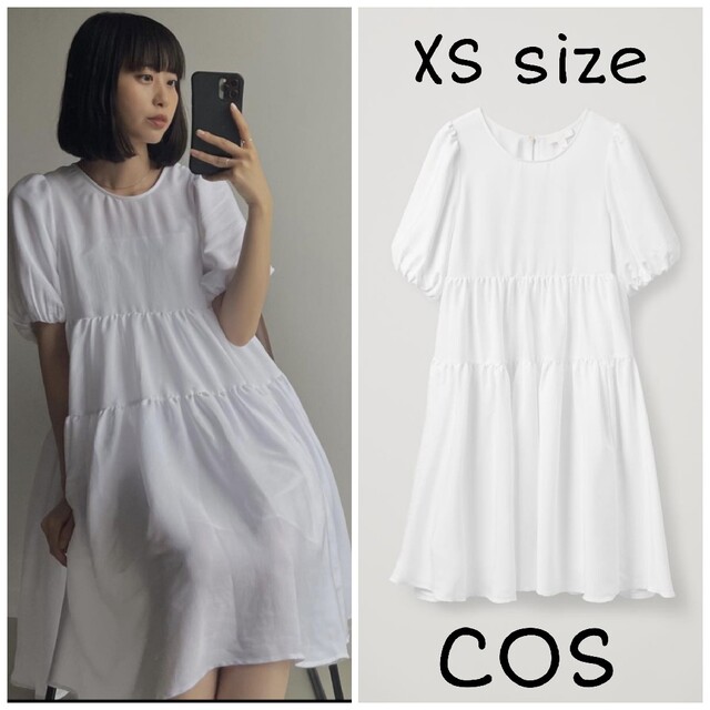 【完売品】COS　ミニワンピース　XSサイズ　ホワイト